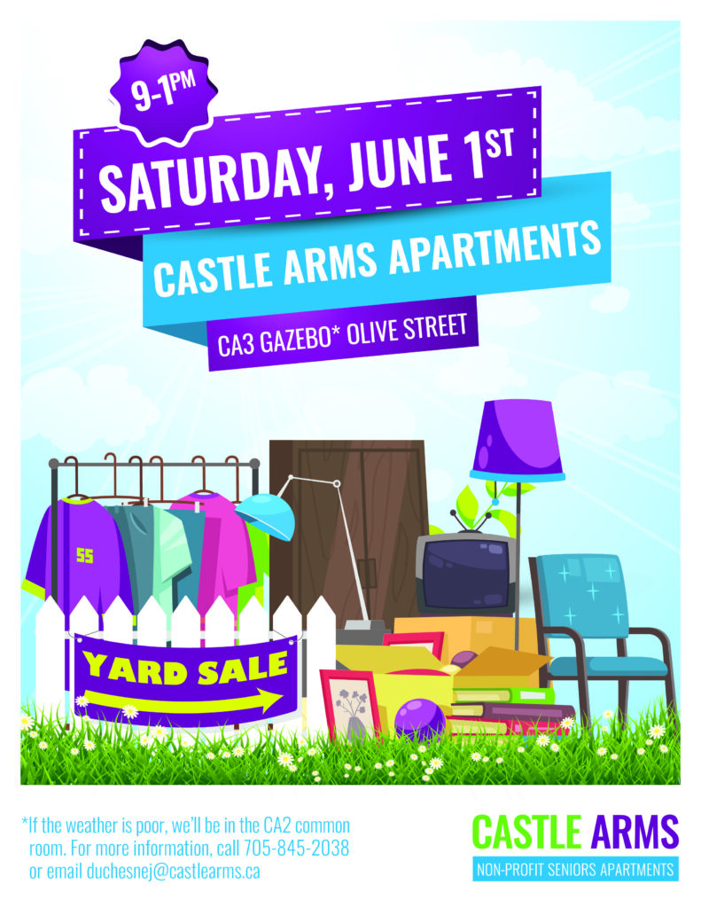 Saturday June 1st yard sale poster